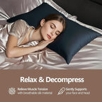 Luxury 6A Mulberry Silk Pillowcase & Silk Pillow Case for Hair & Skin – Anti-Wrinkle, Hidden Zipper – Best Beauty Sleep Solution for Women (Blue, Queen)