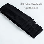 6 Pcs Black Headbands for Women Hair Cotton Headband Non-slip Stretchy Elastic Head Wrap Holder Hair Accessories