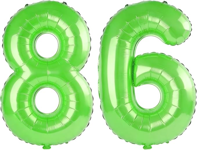 40 Inch Number 86 Balloons for 86th Birthday Party Decorations, 0-100 Fruit by FOBELEC
