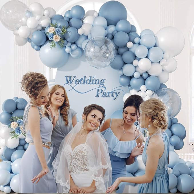 119pcs Dusty Blue Balloon Arch Garland Kit - Image 6