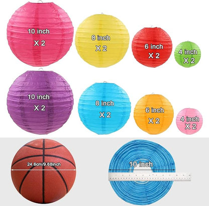 LURICO 16 Pcs Colorful Paper Lanterns - Image 2