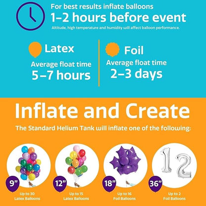Helium Tank for Balloons At Home Disposable Helium Tank 14.9 cu.ft for Party - Image 5