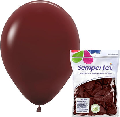 Sempertex Round Deluxe Merlot Balloons, 11 Inch, Graduation, Baby Shower by Sempertex