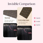 GOO GOO Invisi Edge Wide Tape in Hair Extensions, 3/8/613 Walnut Brown to Ash Brown and Bleach Blonde,4pcs 18inch 20g, Remy Human Hair,Seamless Injected Tape, Natural Look