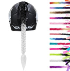 SEGO 1PCS/2PCS Helmet Pigtail Braids with Detachable Suction Cup Bowknot Ponytail Hair Many Colors (Helmet not Included)