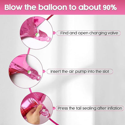 7 Balloon - Pink Birthday Number Balloons, 40 Inch Decorations Men Women | Pink - Image 6