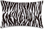Satin Pillowcase 1 Pack-Zebra Black and White Silky Pillow Cover for Hair and Skin,Standard Size 20x26 Inch Soft Cooling Printed Pillow Cases with Hidden Zipper,Gifts for Women Men