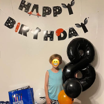 40 Inch Balloon Number 7 Black, Large Foil Number Balloons Set 0-9, Digital 7 - Image 4