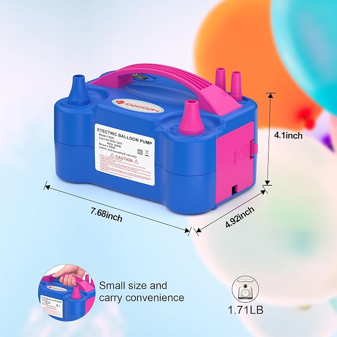 IDAODAN Electric Balloon Pump – Portable Balloon Air Pump Electric Inflator - Image 5