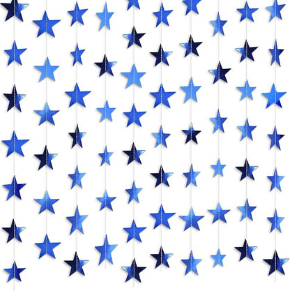 Patelai 130 ft Star Garland Banner Decor, Royal Blue by Patelai