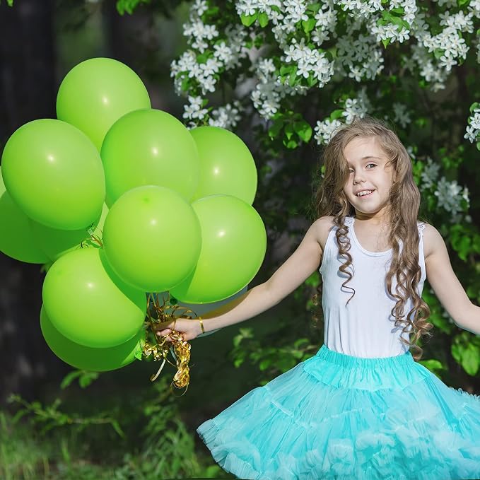 RUBFAC Lime Green Balloons Different Sizes Neon Green Balloon Arch 129pcs | - Image 6