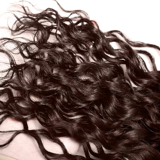 30 Inch Brown Human Hair Bundles Color 4 Water Wave Bundle Double Weft Dark Brown Wet and Wavy Bundle Hair Weave Niegmeag Brazilian Virgin Remy Hair Extensions