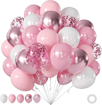 Pink Balloons for Wedding Bridal Shower Baby Shower Decorations | 60Pcs 12Inch by JOYFLOAT