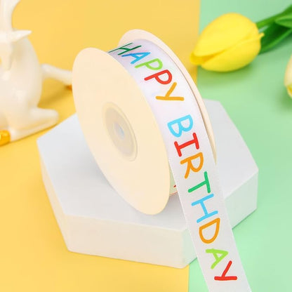 24 Yard Happy Birthday Ribbon Gift Wrapping Crafts Party Decoration Colorful - Image 8