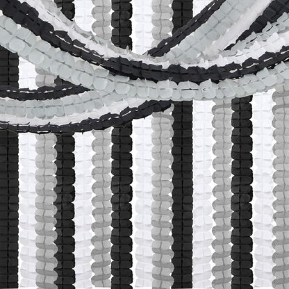Black White-Silver Party-Decorations Streamers Garland - 157Ft Graduation - Image 7
