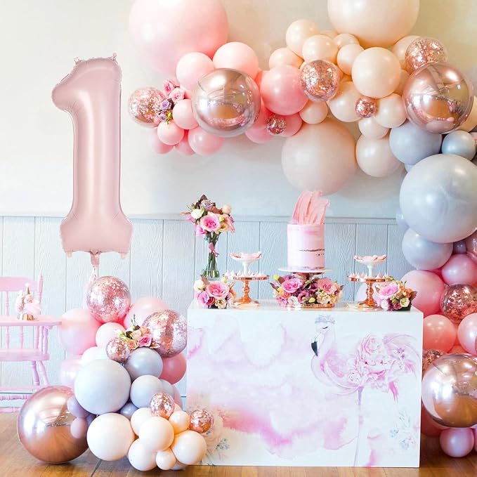 Light Pink Number 19 Balloon, 40 Inch Giant Mylar Number Balloons, Large Foil - Image 4