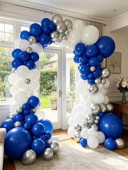 Blue Balloons 125 Pcs Different Sizes 18 12 10 5 Inch Royal Navy Blue Balloon - Image 6
