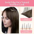 GOO GOO Invisi Edge Wide Tape in Hair Extensions, 3/8/613 Walnut Brown to Ash Brown and Bleach Blonde,4pcs 18inch 20g, Remy Human Hair,Seamless Injected Tape, Natural Look
