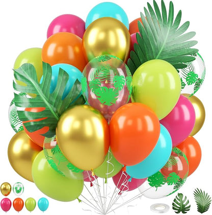 Tropical Balloons, for Summer Tropical Pool Birthday Party Decorations by FEYG