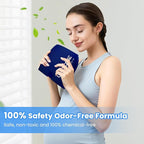 ONLYCARE Migraine Relief Cap, Upgraded Odorless Headache Relief Cap Mask Products, 360° Gel Surround Cooling Ice Pack Mask Head Wrap for Tension, Migraine, Sinus, Stress, Headaches, Hangover, Blue