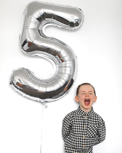 Sliver Number 5 Balloon 40 Inch - Image 2