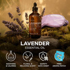 Gya Labs Lavender Essential Oil - 4 Fl Oz - for Hair, Skin, Diffuser, Aromatherapy & DIY Candle Making Scent