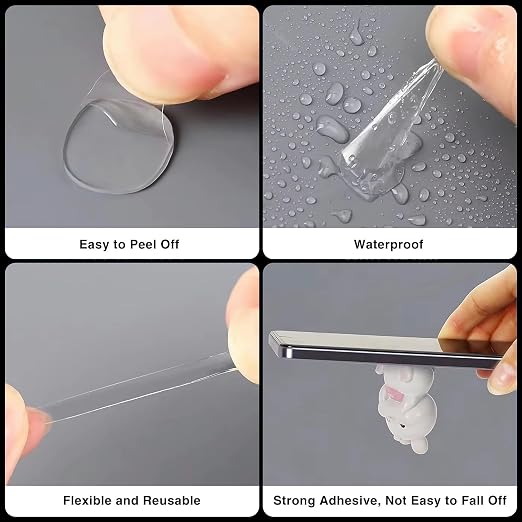 450 Pcs Museum Putty Sticky Tack Double-Sided Tape Sticky Dots, 10mm/0.39” - Image 2