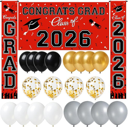 WOHOHOHO 23Pcs Graduation Decorations 2026 Set, Class of 2026 Backdrop by Unknown
