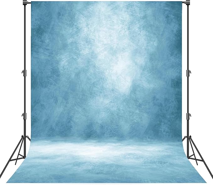 Abstract Photography Backdrop for Photoshoot 8x12ft, Light Blue, No Stand | by Haboke