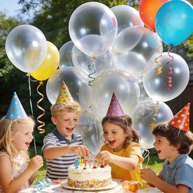 32Pcs Clear Big Balloons 18 Inch, Round Large Latex Party Balloons - Image 5