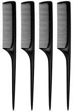 4 Pcs Rattail Combs for Women -Fine Tooth Styling Comb with Ergonomic Handle, Anti-Static Heat-Resistant Professional Hair Parting Tools for Smooth Detangling, Updos & Salon-Perfect Hairstyles.