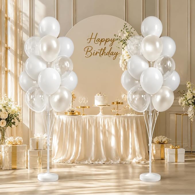 Pearl white Balloon Column Kit Set of 2 - Image 9