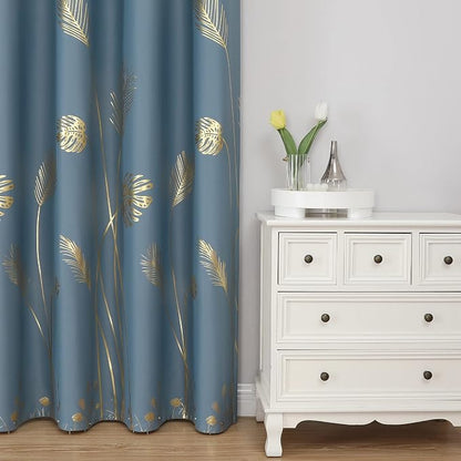 Stone Blue Blackout Curtains 96 Inches Long - Image 2