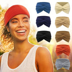 Extra Wide Headbands for Women Large Turban Headband Non Slip Boho Elastic Hairband Hair Twisted Knot Head Bands Accessories