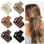 Medium Claw Hair Clips for Women Girls, 2" Matte Rectangle Small Claw Clips for Thin/Medium Thick Hair, Hair Jaw Clip Nonslip