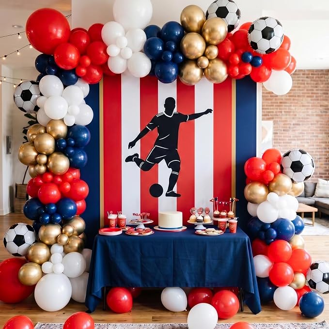 RUBFAC Red Balloons 120pcs 12 Inch, 2026 International Football Game Decor - Image 2