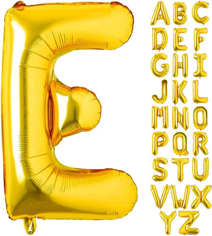 Lovoir 40 Inch Large Gold Letter E Balloons Big Size Jumbo Mylar Foil Helium by Lovoir