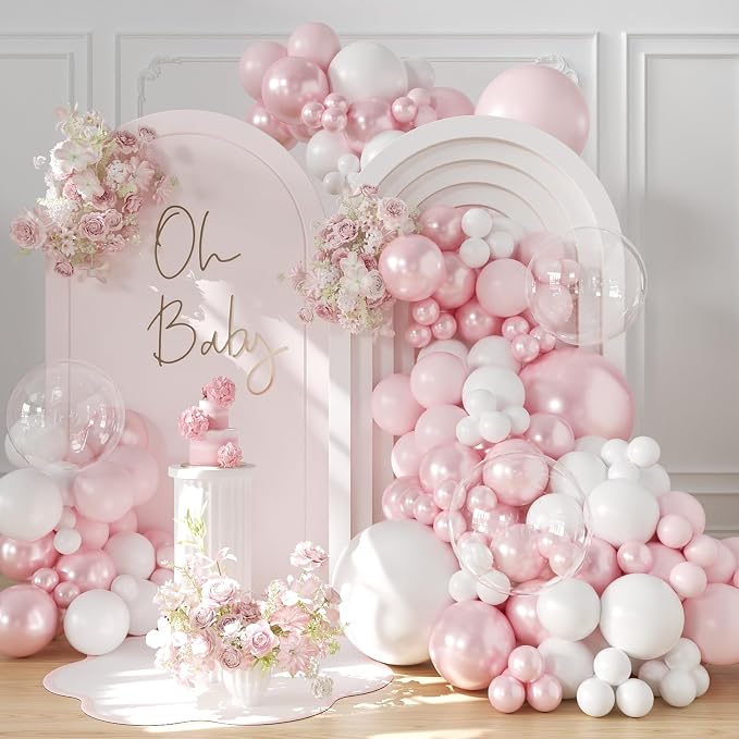 Pink Balloon Arch Kit for Bridal Shower Wedding Baby Shower Decorations | by LANGASQUE