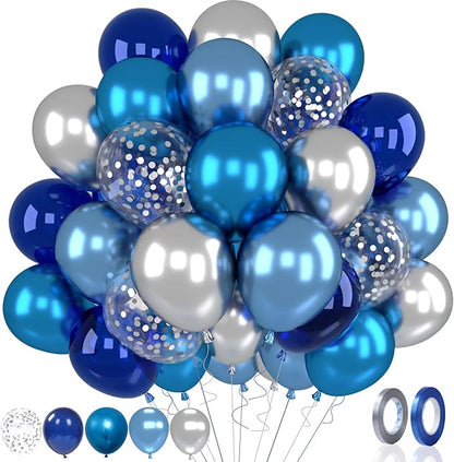 Patimate Blue Silver Balloons Set by PatimateDirect