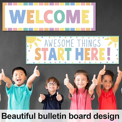 Classroom Decorations Pastel Welcome Banner Poster - Image 4