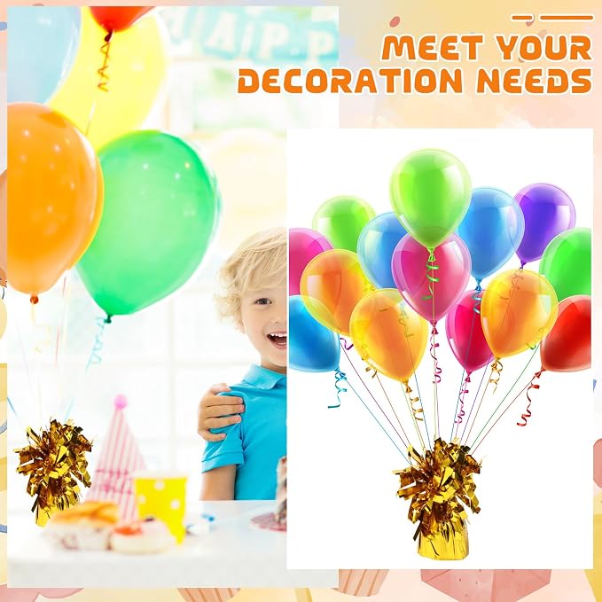 16 Pack Gold Balloon Weights Metallic Holder Anchors Balloon Holder Weights - Image 4