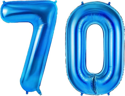 Number 70 Balloons for 70th Birthday Party Decorations, 0-100 Large No.70 by Joycard