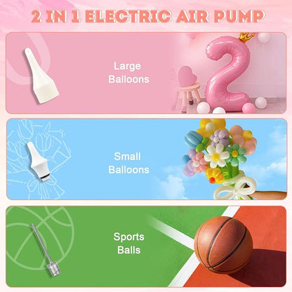 AXHJ Balloon Pump Electric Air Pumps, 2-in-1 Electric Air Balloon Pump，Balloon - Image 5