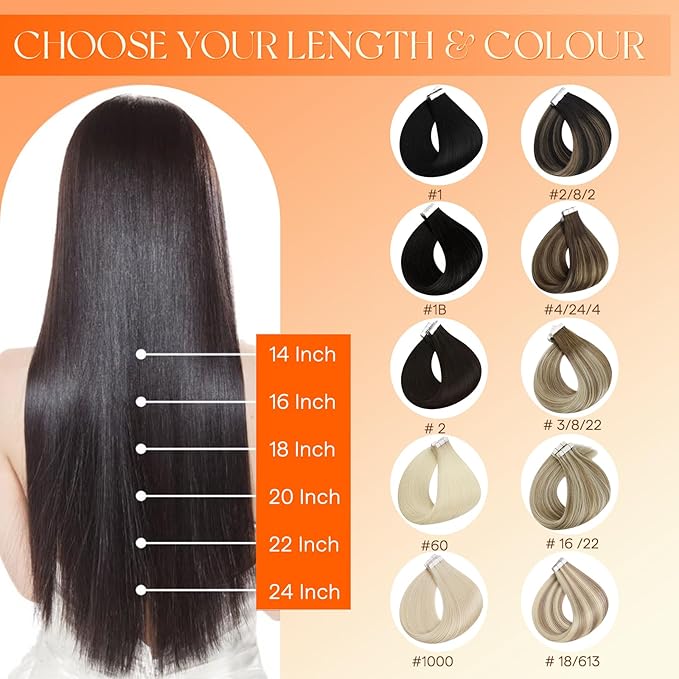 Full Shine Injection Tape in Hair Extensions Human Hair Highlighted Blonde 14Inch Color 18 Ash Blonde and 613 Blonde Machine Virgin Tape in Extensions Seamless Skin Weft Injection Tape 20Grams 10Pcs