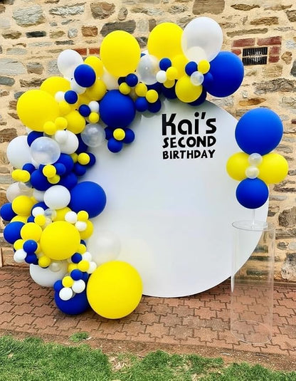 Royal Blue and Yellow Balloons Arch Kit 166pcs - Image 7