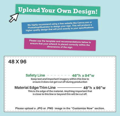 CustomForMe Personalized Vinyl Banner – Vinyl Printed Customizable Banner - Image 3