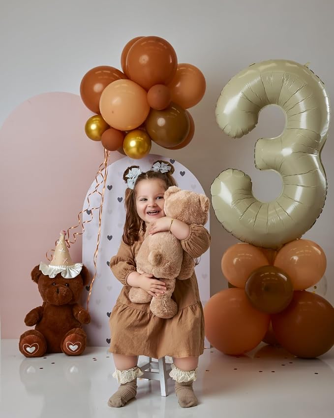 9 Balloon - Cream Birthday Number Balloons, 40 Inch Decorations Men Women | - Image 7