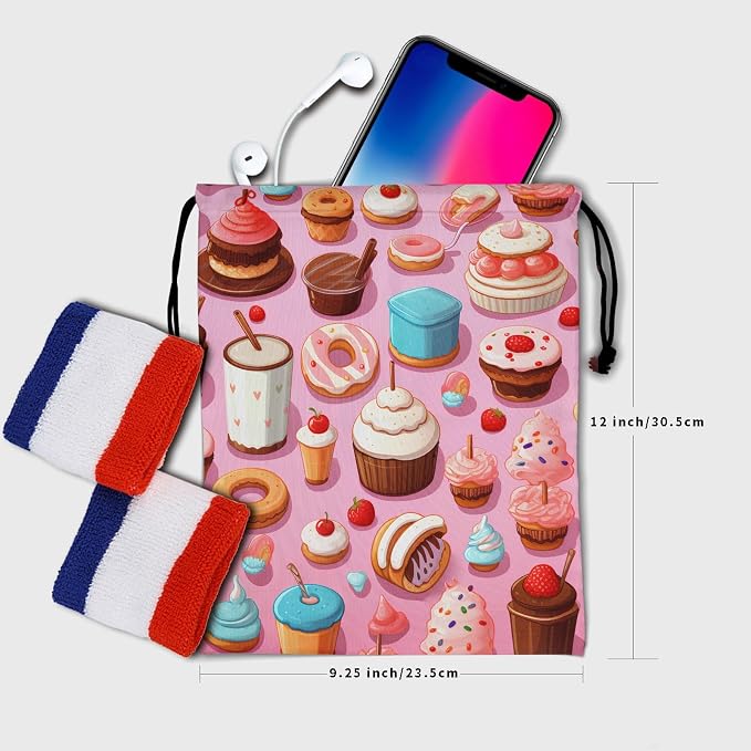 Cute Cupcake Gymnastics Grip Bag - Image 6