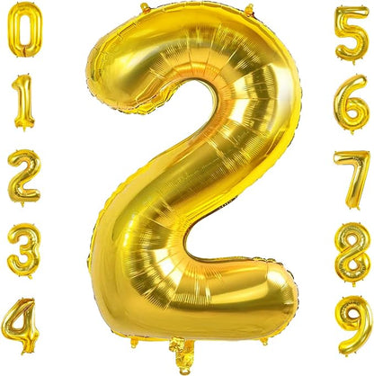 Number 2 Balloons for 2th Birthday Party Decorations, 0-100 Large No.2 Balloons by Joycard