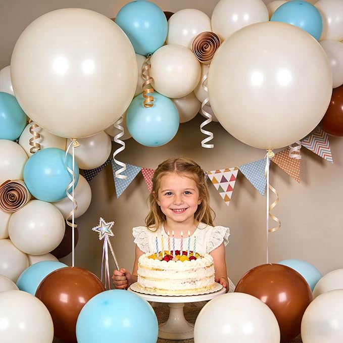 32Pcs White Sand Big Balloons 18 Inch, Round Large Latex Party Balloons - Image 6